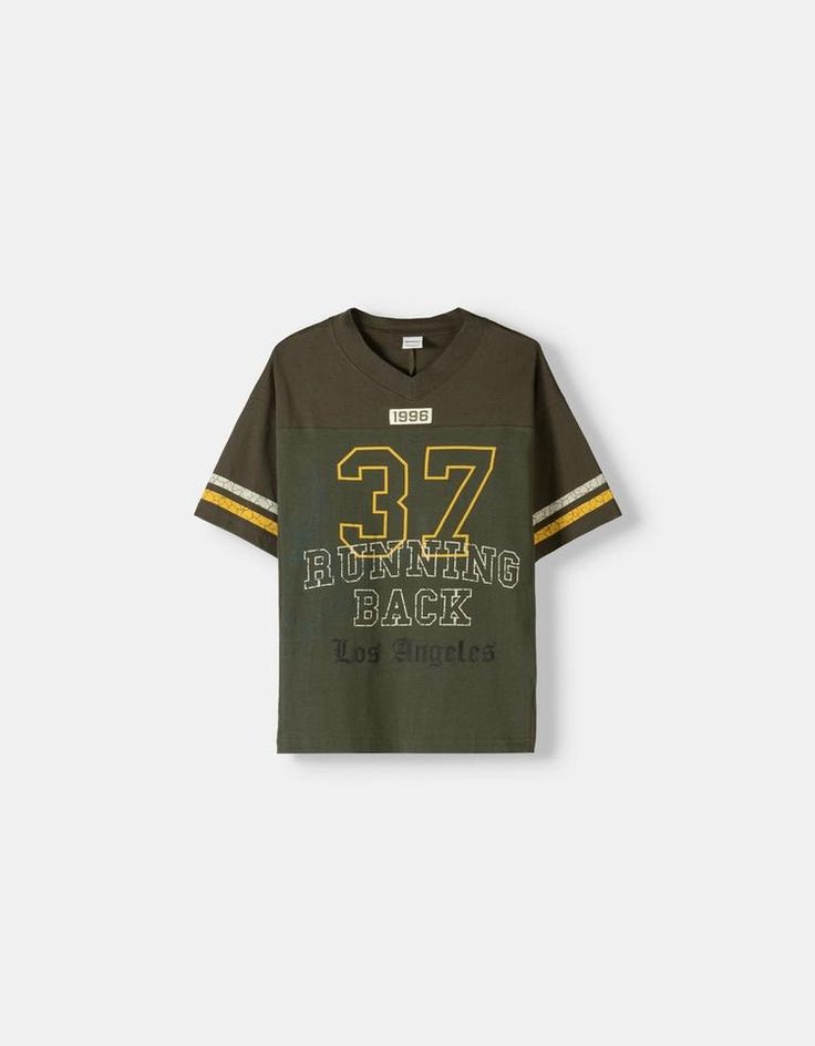 Kids Vintage Football Jersey Tee – Running Back 37 Graphic Shirt