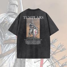 Templars Graphic Oversized T-Shirt – Knight Warrior Design