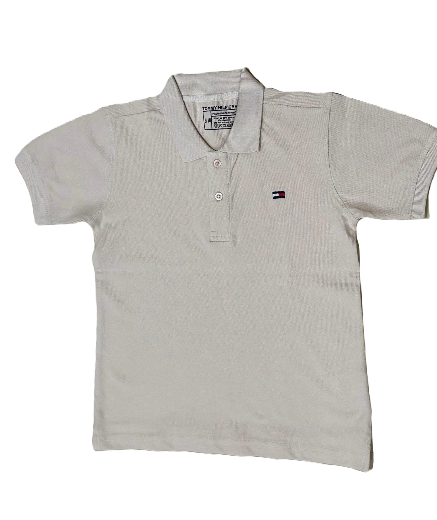 Tommy kid's Brown and White  Polo Shirt