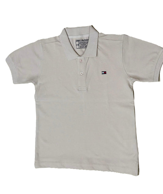 Tommy kid's Brown and White  Polo Shirt
