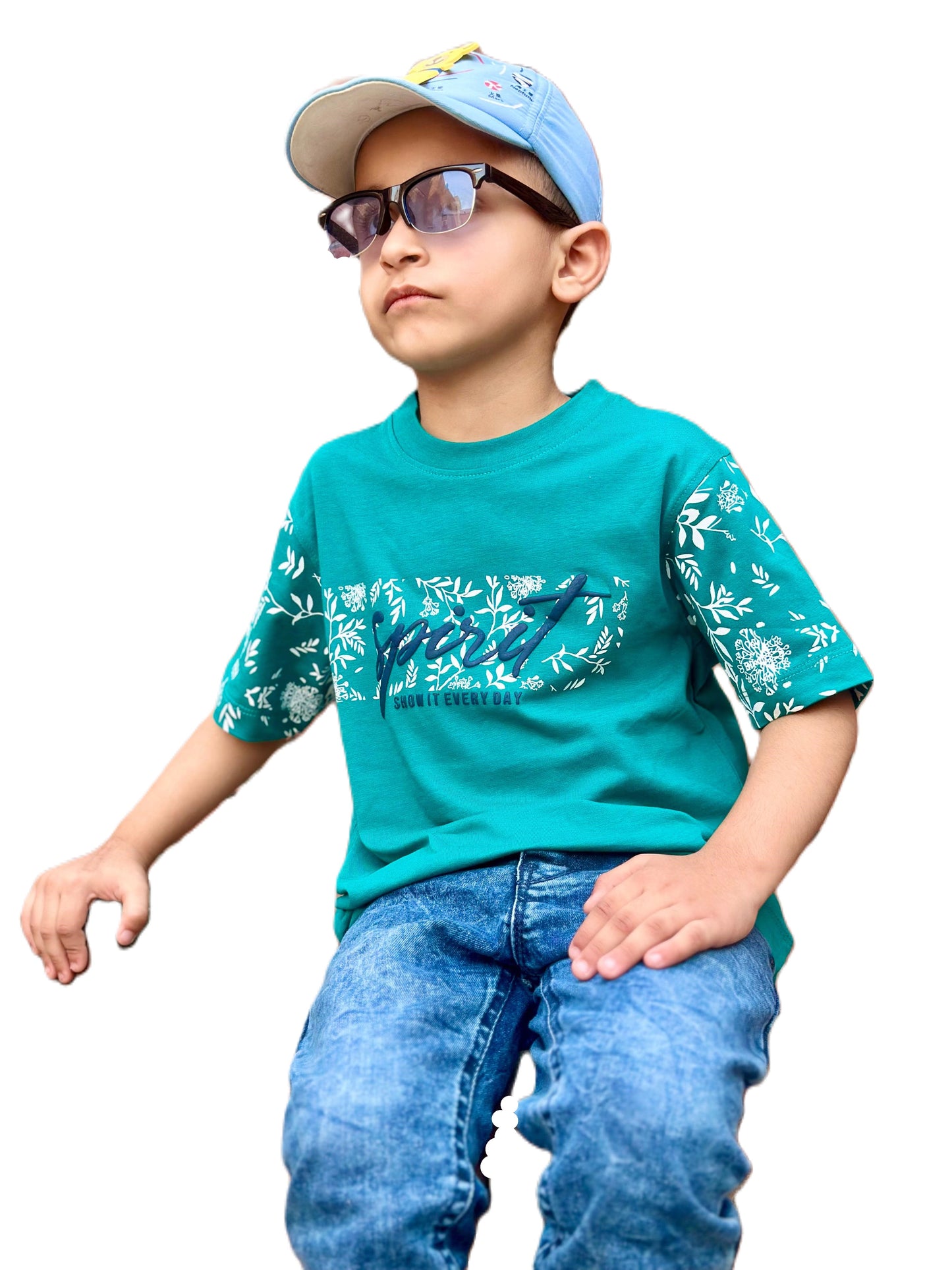 Boys Lycra Cotton Graphic T-Shirt